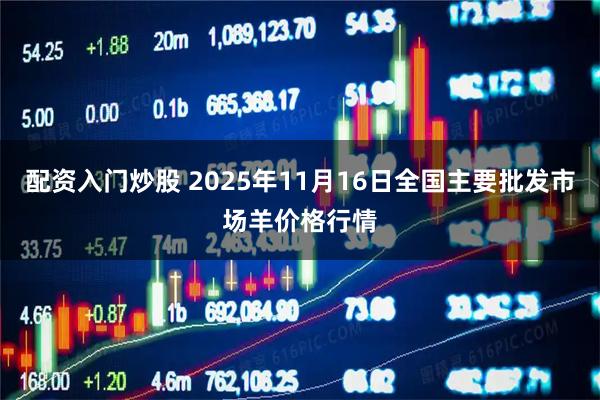 配资入门炒股 2025年11月16日全国主要批发市场羊价格行情